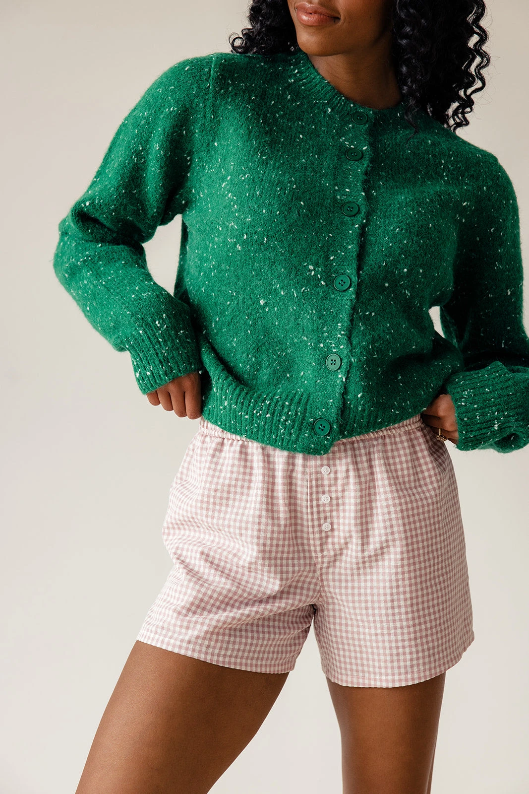 Speckled Button Front Cardigan - Defying Gravity Thick Knit Outerwear 7 Speckled Button Front Cardigan - Defying Gravity Thick Knit Outerwear - Image 5