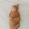 Mebie Baby Mustard Bamboo Swaddle Set with Hat or Head Wrap -ROOLEE FASHION SHOP 8E8A0126 websize
