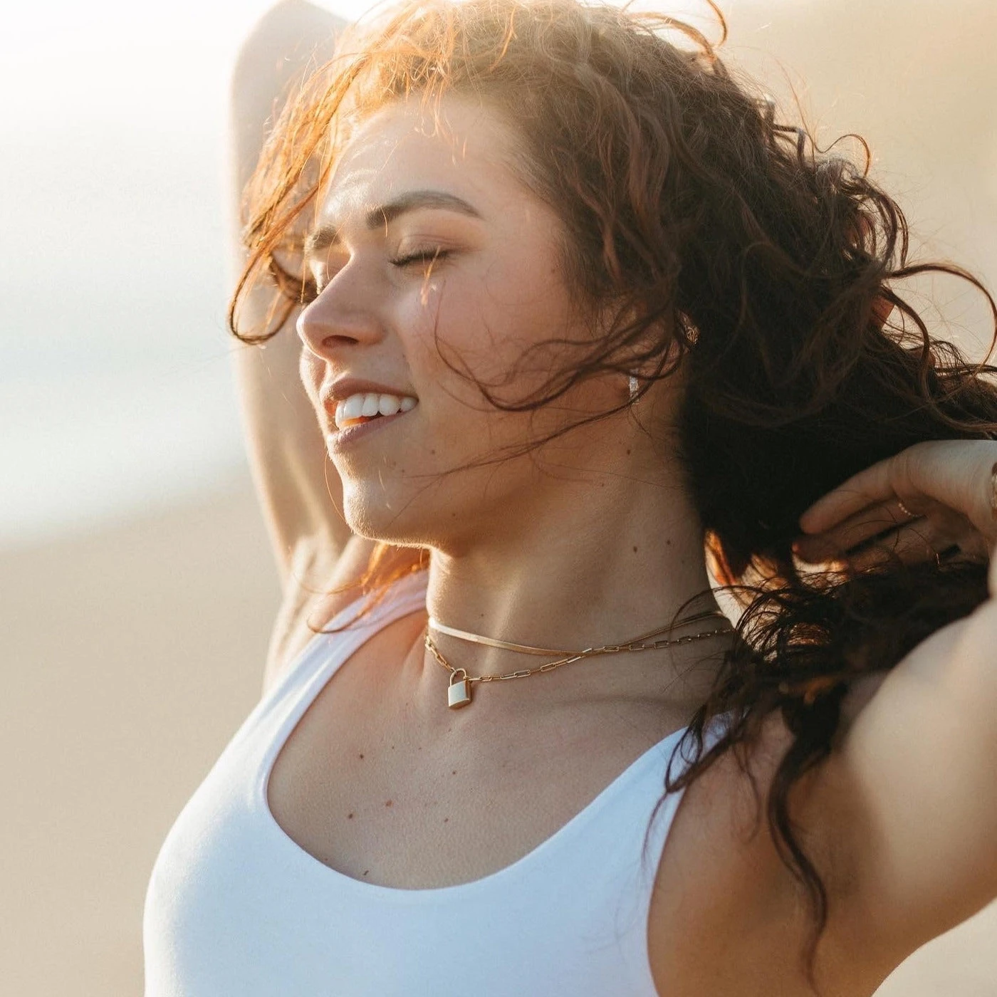 Gold Filled Lock Necklace with 16-Inch Paperclip Chain 9 Gold Filled Lock Necklace with 16-Inch Paperclip Chain - Image 7