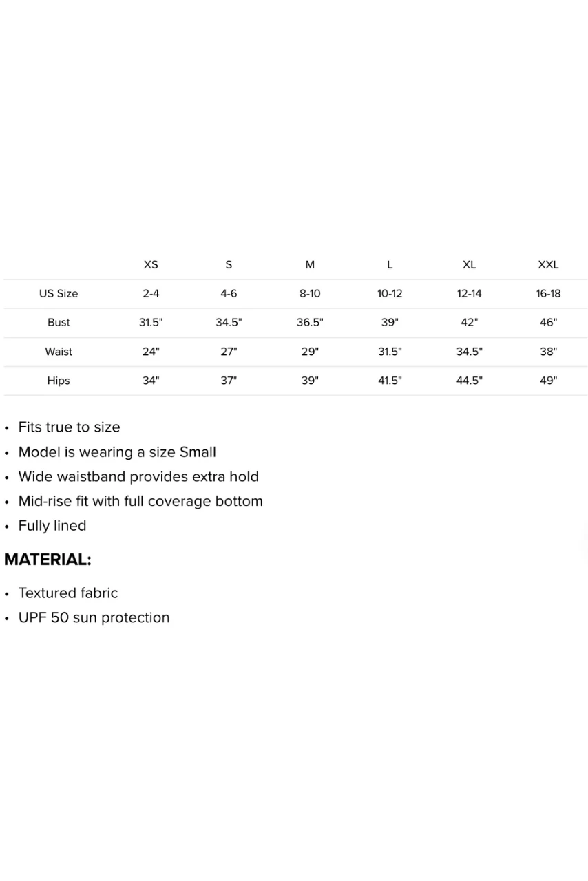 Textured Mid Rise Swim Bottoms - Alana Blue Mix & Match Bikini 5 Textured Mid Rise Swim Bottoms - Alana Blue Mix & Match Bikini - Image 3