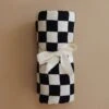 Forever French Baby Black Checkerboard Muslin Cotton Swaddle -ROOLEE FASHION SHOP B076FB93 EBD1 4440 AF89 CBFAF9DCD450