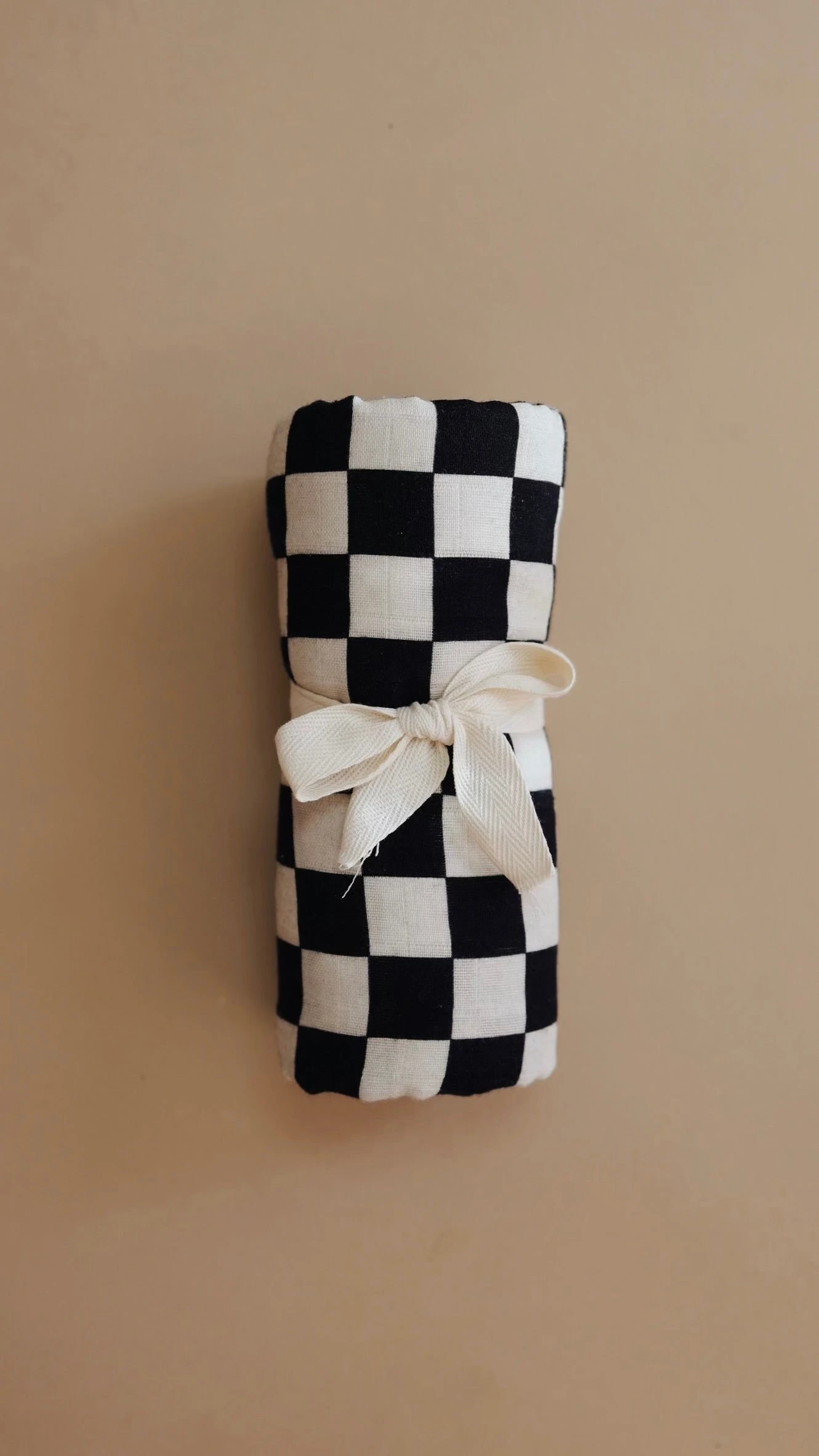 Forever French Baby Black Checkerboard Muslin Cotton Swaddle 3 Forever French Baby Black Checkerboard Muslin Cotton Swaddle