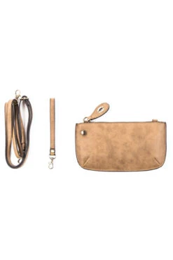 3-in-1 Crossbody Messenger Bag and Wristlet Wallet - Faux Leather Uptown Purse -ROOLEE FASHION SHOP B48I0486