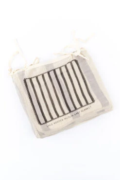 Soft Muslin Baby Blanket - 100% Cotton Swaddle with Lace Trim -ROOLEE FASHION SHOP B48I0587