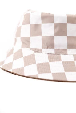 Boys Reversible Checkered Bucket Hat - Brown and Green Sun Protection 27 Boys Reversible Checkered Bucket Hat - Brown and Green Sun Protection -ROOLEE FASHION SHOP B48I2228 websize