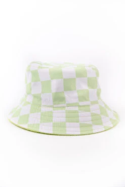 Boys Reversible Checkered Bucket Hat - Brown and Green Sun Protection 34 Boys Reversible Checkered Bucket Hat - Brown and Green Sun Protection -ROOLEE FASHION SHOP B48I2234 websize