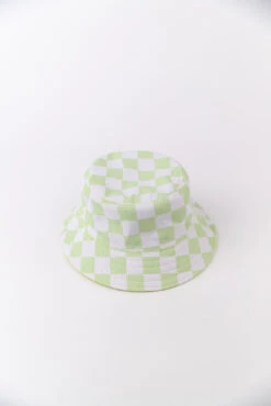 Boys Reversible Checkered Bucket Hat - Brown and Green Sun Protection 35 Boys Reversible Checkered Bucket Hat - Brown and Green Sun Protection -ROOLEE FASHION SHOP B48I2235 websize