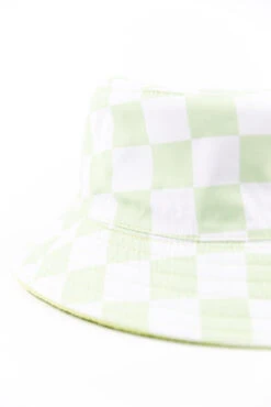 Boys Reversible Checkered Bucket Hat - Brown and Green Sun Protection 36 Boys Reversible Checkered Bucket Hat - Brown and Green Sun Protection -ROOLEE FASHION SHOP B48I2236 websize