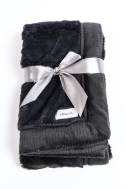 Saranoni Charcoal Lush Blanket: Premium Weighted Luxury Throw -ROOLEE FASHION SHOP B48I2523