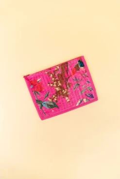 Quilted Essentials Flat Zip Pouch with Stylish Tassel Detail -ROOLEE FASHION SHOP B48I3839 websize