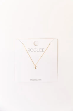 Gold Mini Letter Initial Necklace - 14k Gold Plated Personalized Jewelry -ROOLEE FASHION SHOP B48I3921 websize