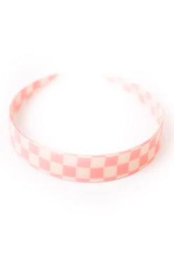 Retro Checkered Headband: Funky Vintage-Style Hair Accessory -ROOLEE FASHION SHOP B48I6975
