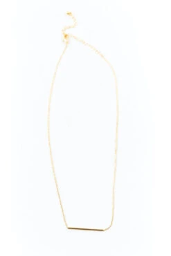 Minimalist Aurora Bar Necklace - 18K Gold or Rhodium Plated -ROOLEE FASHION SHOP B48I9748 2