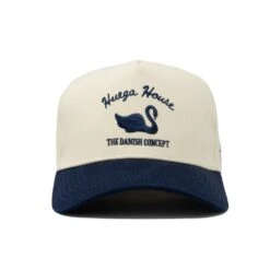 Vintage Swan Navy & Natural High-Profile Structured Snapback