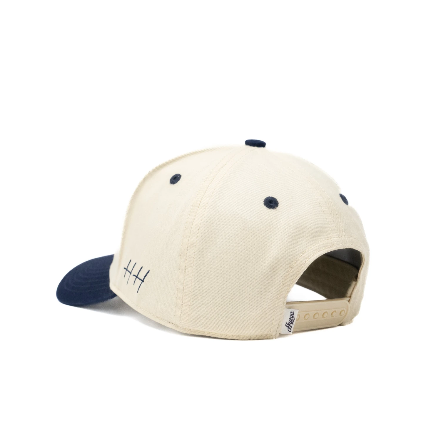 Vintage Swan Navy & Natural High-Profile Structured Snapback 5 Vintage Swan Navy & Natural High-Profile Structured Snapback - Image 3
