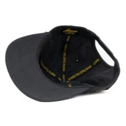Tidal Black Nylon 5-Panel Hat - Adjustable Performance Snapback -ROOLEE FASHION SHOP DSC00715