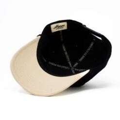 Range Natural & Black Mid-Profile Snapback Hat -ROOLEE FASHION SHOP DSC00724