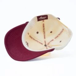 Range Maroon & Natural Mid-Profile Snapback Hat -ROOLEE FASHION SHOP DSC00728 2 f6c58a40 786a 41c7 ba8f 970def3c4e7b