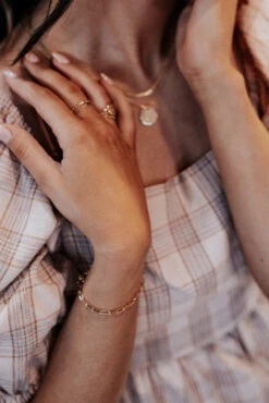 Madeline 18k Gold Filled Paperclip Bracelet - Adjustable Dainty Chain -ROOLEE FASHION SHOP DSC02326 a57b97e1 039d 492a 8bd4 50797c83e747