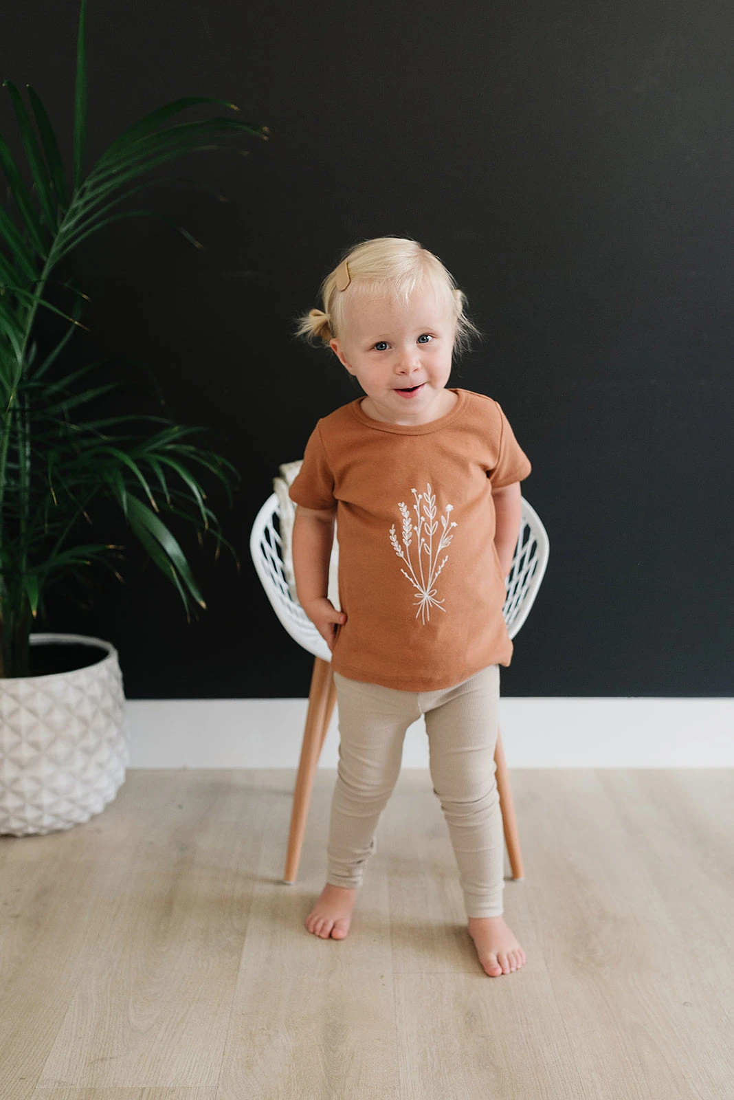 Soft Organic Cotton Baby Leggings - Neutral Oatmeal 5 Soft Organic Cotton Baby Leggings - Neutral Oatmeal - Image 3