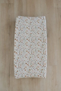 Meadow Floral Muslin Changing Pad Cover - 100% Cotton Nursery Essential