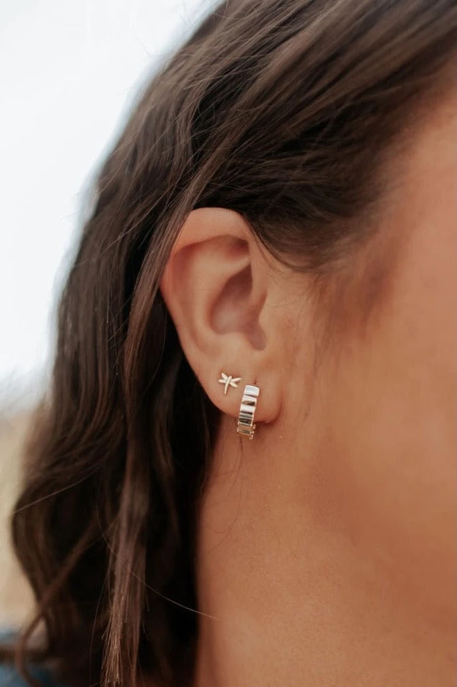 Dainty Gold Vermeil Dragonfly Stud Earrings for Sensitive Ears 4 Dainty Gold Vermeil Dragonfly Stud Earrings for Sensitive Ears - Image 2