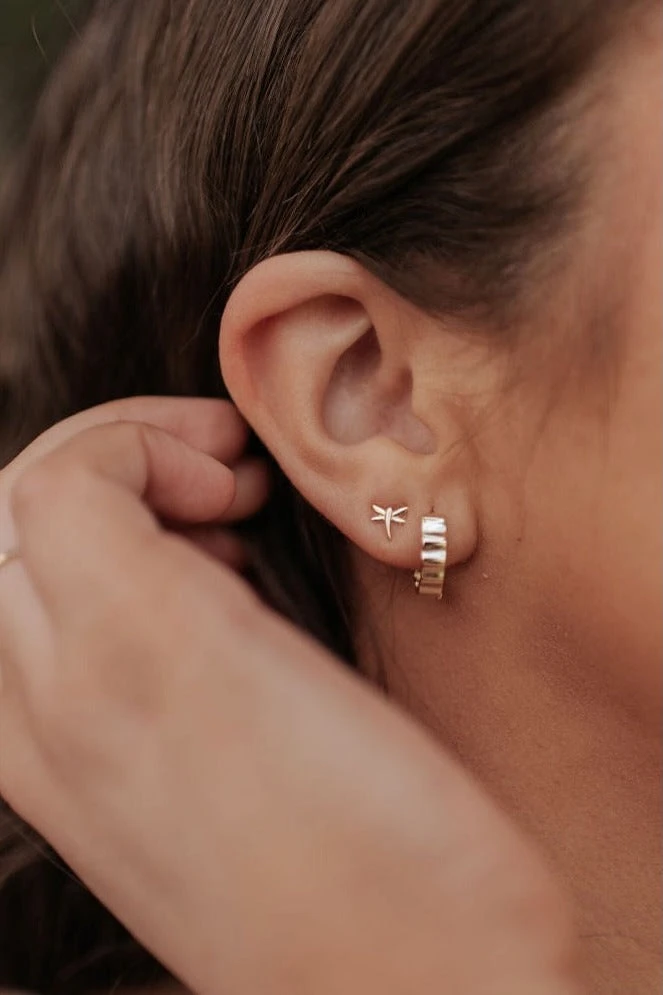 Dainty Gold Vermeil Dragonfly Stud Earrings for Sensitive Ears 6 Dainty Gold Vermeil Dragonfly Stud Earrings for Sensitive Ears - Image 4