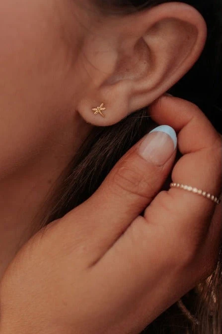 Dainty Gold Vermeil Dragonfly Stud Earrings for Sensitive Ears 3 Dainty Gold Vermeil Dragonfly Stud Earrings for Sensitive Ears