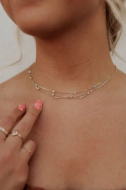 Malibu Turquoise Dainty Pearl Necklace in Gold Vermeil 14 Malibu Turquoise Dainty Pearl Necklace in Gold Vermeil -ROOLEE FASHION SHOP DSC 2741 efc9ff54 dd3e 40e5 8c1c c21ced9f0563