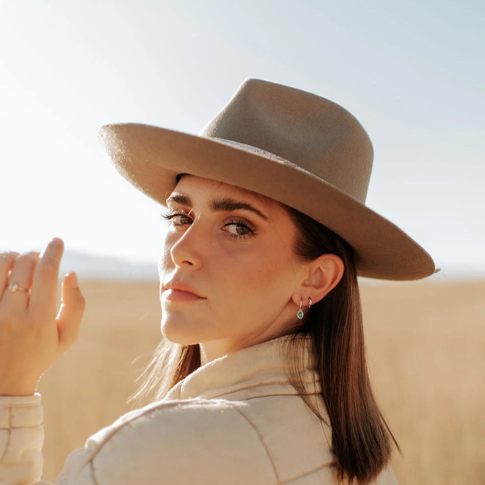 Turquoise Huggie Hoop Earrings - Hypoallergenic Sterling Silver & Gold Vermeil 10 Turquoise Huggie Hoop Earrings - Hypoallergenic Sterling Silver & Gold Vermeil - Image 8
