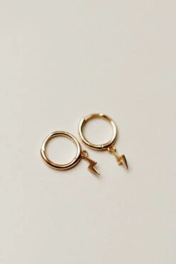 Gold Vermeil Lightning Bolt Huggie Hoop Earrings -ROOLEE FASHION SHOP DSC 9597 db697f8d 0361 4b7c bb4f 90f99d5ca48f