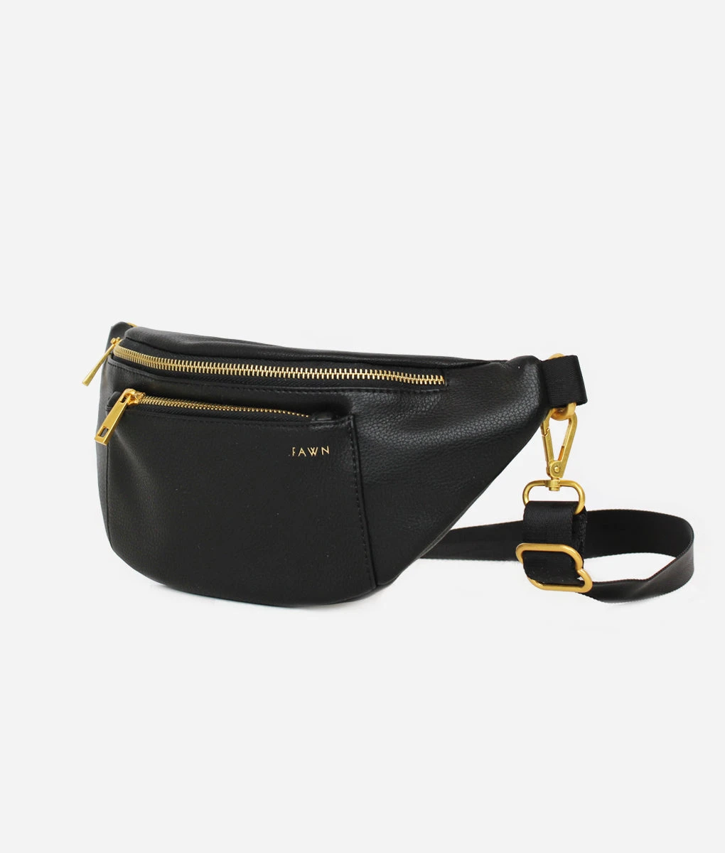 The Fawny Pack - Black Premium Pebbled Faux Leather Bag 4 The Fawny Pack - Black Premium Pebbled Faux Leather Bag - Image 2