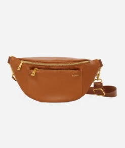 Brown Faux Leather Crossbody Fanny Pack and Belt Bag