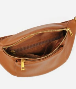 Brown Faux Leather Crossbody Fanny Pack and Belt Bag -ROOLEE FASHION SHOP FD ProductImage Fawny3.0 Brown 4