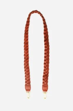 Fawn Design Braided Messenger Strap in Saddle