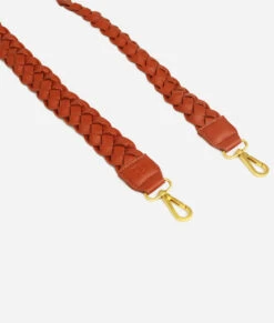 Fawn Design Braided Messenger Strap in Saddle -ROOLEE FASHION SHOP FD ProductImage Strap Braided 2