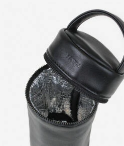Fawn Design Insulated Bottle Bag - Matte Black Premium Faux Leather -ROOLEE FASHION SHOP Fawn BottleBag BlackBlack 3