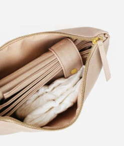 Fawn Design Changing Clutch - Beige Premium Faux Leather Wristlet -ROOLEE FASHION SHOP Fawn Clutch Beige 4