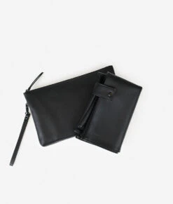 Fawn Design Changing Clutch - Matte Black Faux Leather -ROOLEE FASHION SHOP Fawn Clutch BlackBlack 3