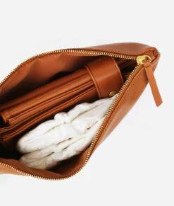 Fawn Design Changing Clutch - Brown Matte Faux Leather Wristlet 9 Fawn Design Changing Clutch - Brown Matte Faux Leather Wristlet -ROOLEE FASHION SHOP Fawn Clutch BrownMatte 4