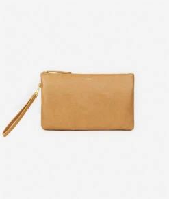 Fawn Design Tan Changing Clutch with Faux Leather Changing Mat