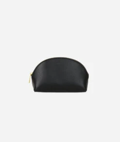 Fawn Design Small Cosmetic Bag in Black - Premium Vegan Leather