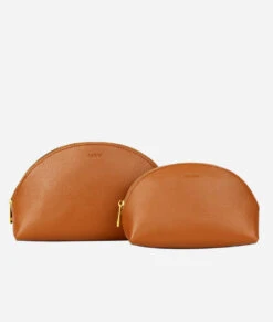 Fawn Travel Bundle - Brown Weekender & Cosmetic Bag Set -ROOLEE FASHION SHOP Fawn CosmeticCases Brown