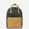 Fawn The Diaper Pack - Black / Tan Faux Leather Backpack -ROOLEE FASHION SHOP Fawn DiaperPack BlackTan 1