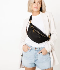 The Fawny Pack - Black Premium Pebbled Faux Leather Bag 13 The Fawny Pack - Black Premium Pebbled Faux Leather Bag -ROOLEE FASHION SHOP Fawn FawnyPack Black 5