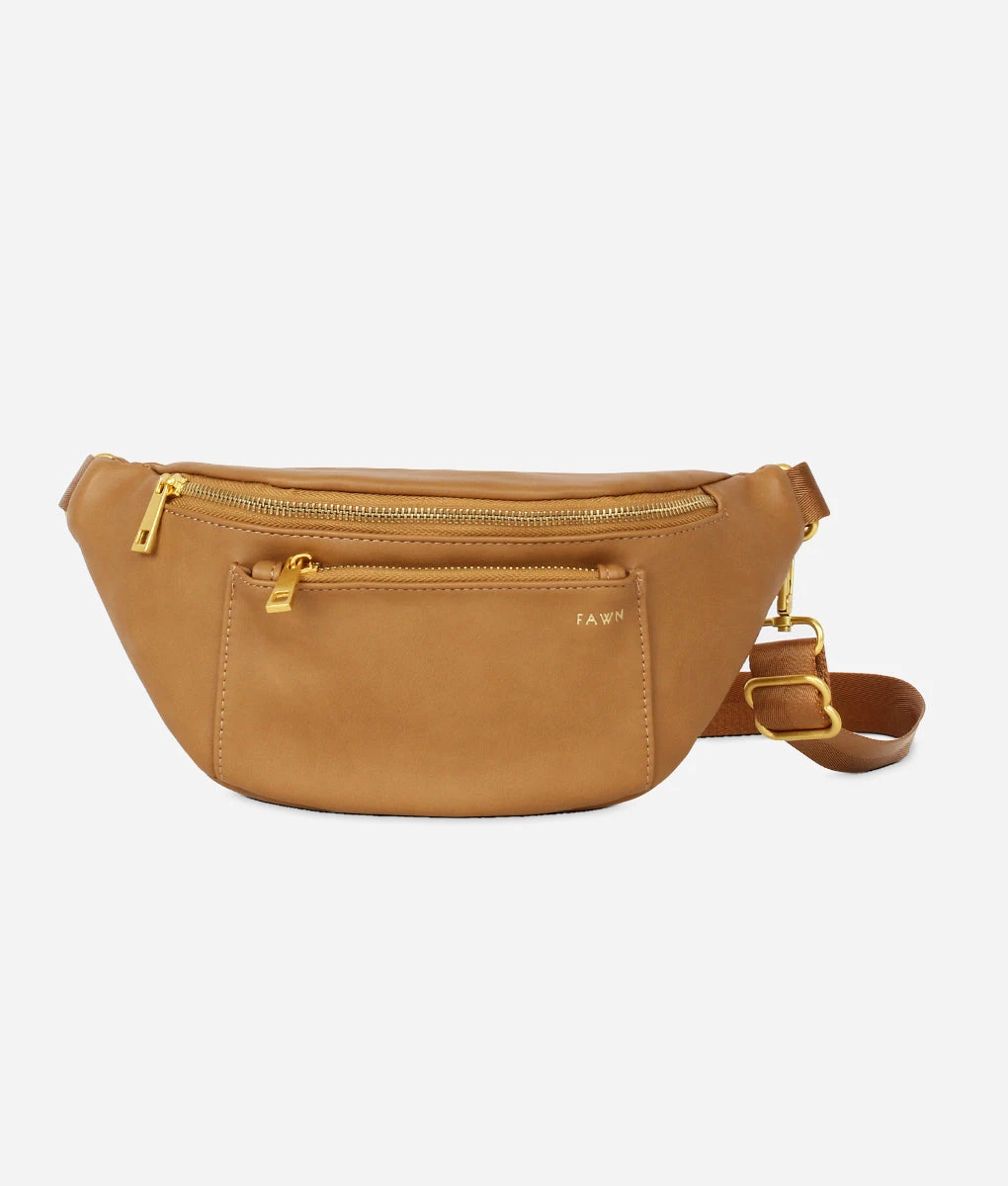 The Fawny Pack Tan - Premium Faux Leather Crossbody Waist Bag 3 The Fawny Pack Tan - Premium Faux Leather Crossbody Waist Bag