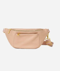 Warm Blush Faux Leather Fanny Pack - Crossbody Belt Bag for Women