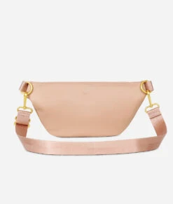 Warm Blush Faux Leather Fanny Pack - Crossbody Belt Bag for Women 7 Warm Blush Faux Leather Fanny Pack - Crossbody Belt Bag for Women -ROOLEE FASHION SHOP Fawn FawnyPack WarmBlush 3