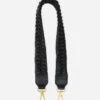 Fawn Design Black Fishtail Braid Short Messenger Strap -ROOLEE FASHION SHOP Fawn FishtailBlackStrap Short 1