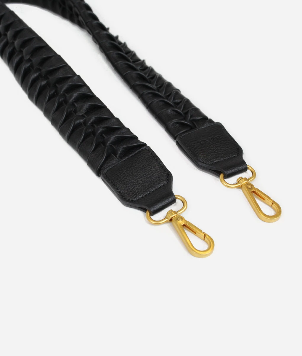 Fawn Design Black Fishtail Braid Short Messenger Strap 4 Fawn Design Black Fishtail Braid Short Messenger Strap - Image 2